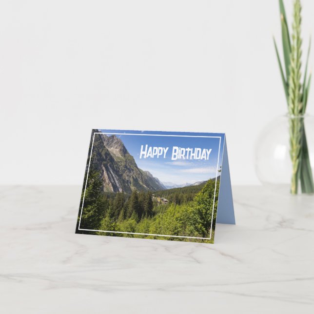 Carte Val Ferret, Valais, Suisse Anniversaire (Devant)