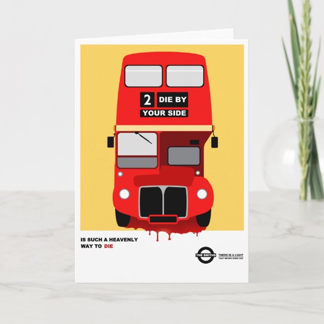 Carte Valentin Bus London Rouge Brit Pop Art (Devant)