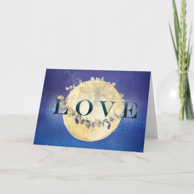 Carte Valentin Nuit Étoilée Ensorcelante (Devant)