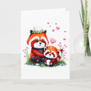 Carte Valentin panda mignon