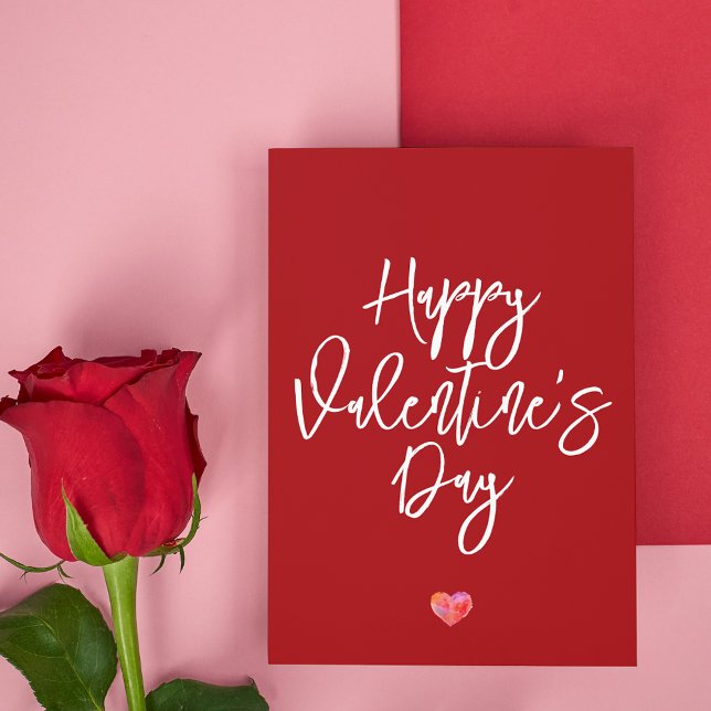 Carte Valentin rouge et rose Coeur Saint Valentin (Red and Pink Valentines Heart Valentine's Card
)