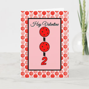 Carte Valentine 0-0-2 J'adore Jouer au Pickleball Avec V