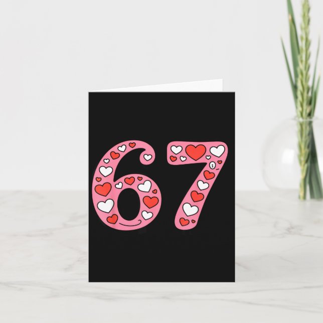 Carte Valentine 67 Meme Six Seven Cute Gen Alpha  (Devant)