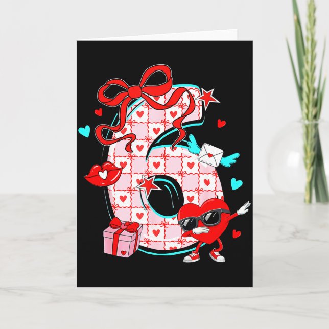 Carte Valentine 67 Six Seven Mème Cœurs Dabbing Correspo (Devant)