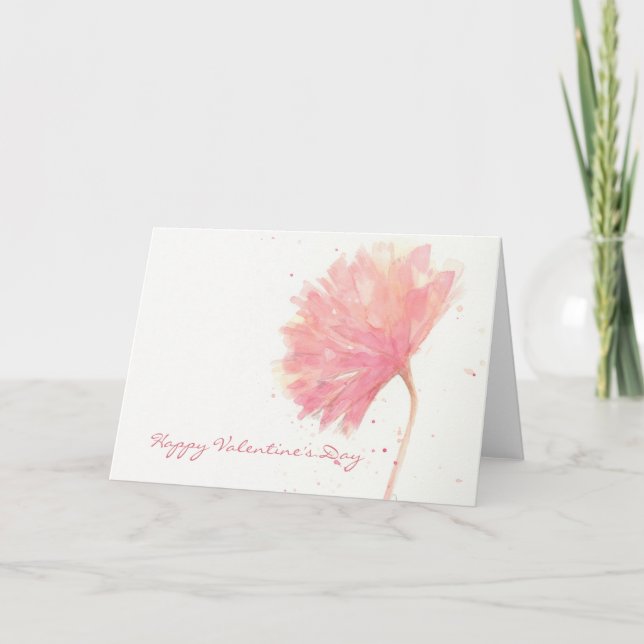 Carte Valentine Carnation Rouge (Devant)