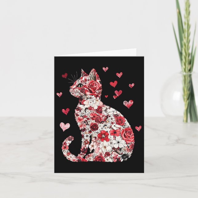 Carte Valentine Cat Heart - Joyeuse Meowentine (Devant)