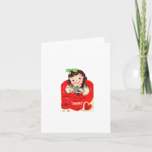 Carte Valentine coupe cheveux vintage