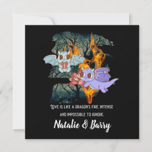 Carte Valentine Cute Love Dragons