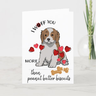 Carte Valentine de votre Cavapoo Chien Log Biscuit