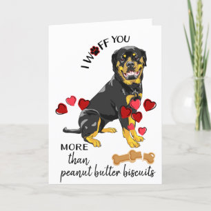 Carte Valentine de votre chien Rottweiler vous aim