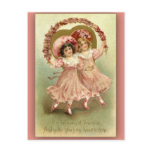 Carte Valentine Deux Filles