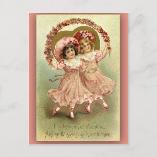 Carte Valentine Deux Filles