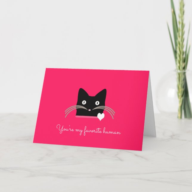 Carte Valentine du chat (Devant)