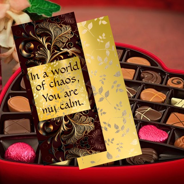 Carte Valentine Feuille Gold Luxuriante (Créateur téléchargé)