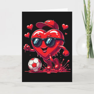Carte Valentine Football Cœur Dégoulinant Sport Amour Sa