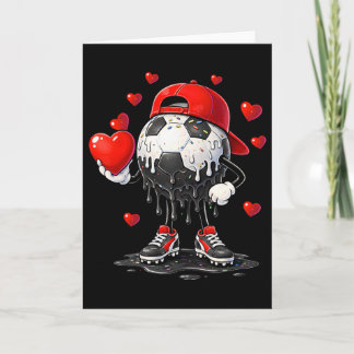 Carte Valentine Football Cœur Dégoulinant Sport Amour Sa