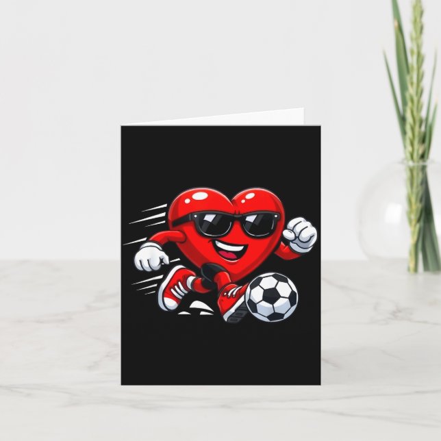 Carte Valentine Footballeur Cœur Goutte Srt Amour Saint- (Devant)