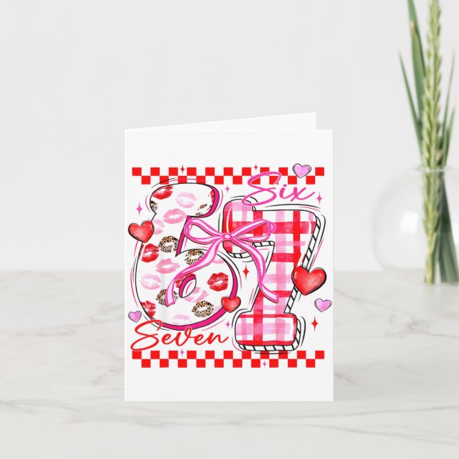 Carte Valentine Funny Six Seven 6 7 Meme Slang Men Women (Devant)