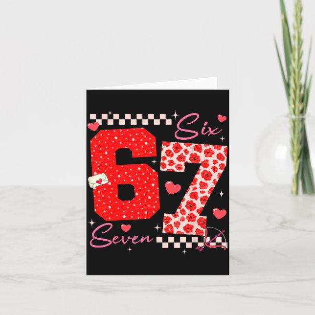 Carte Valentine Funny Six Seven 6 7 Meme Slang Men Women (Devant)