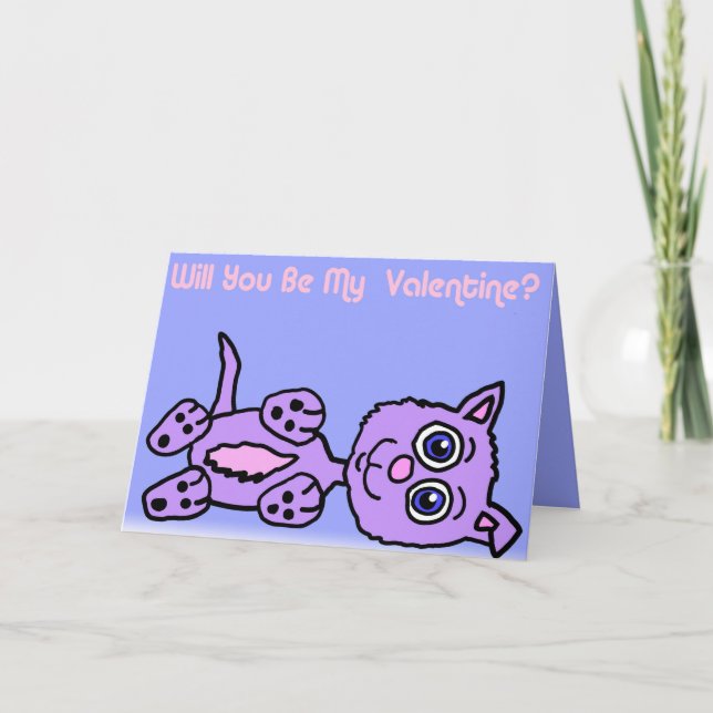 Carte Valentine Kitty (Devant)