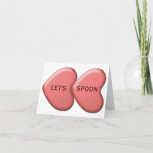 Carte Valentine "Let's Spoon"