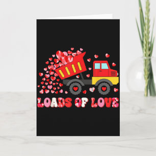 Carte Valentine Loads d'amour camion amoureux coeurs Hom