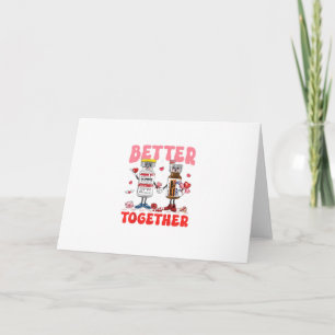 Carte Valentine Mieux Ensemble Infirmière Rose Moderne D