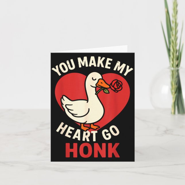 Carte Valentine Oie Amour Saint-Valentin - Vous Faites M (Devant)