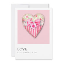 Carte Valentine personnalisée vintage Rose Heart