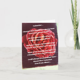 Carte Valentine poème personnalisé