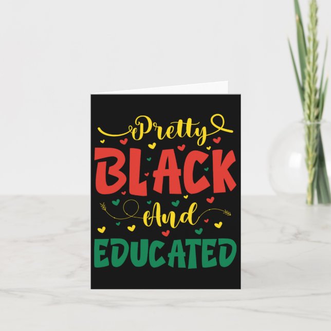 Carte Valentine Pretty Black et Éduqué Juneteenth Pour (Devant)
