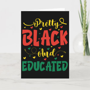 Carte Valentine Pretty Black et Éduqué Juneteenth Pour