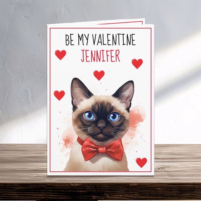 Carte Valentine Purrfect Siamese Chat (Créateur téléchargé)