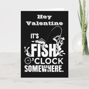CARTE VALENTINE "REGARDONS-NOUS" L'AMOUR PÊCHEUR