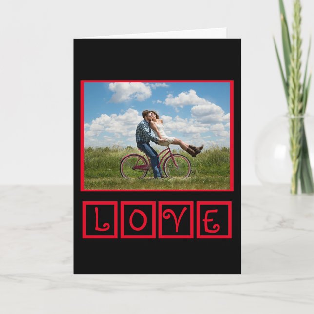 Carte Valentine Romantic I Love You Photo  (Devant)
