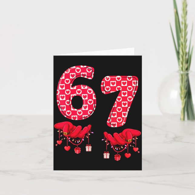 Carte Valentine’s Day 67 Meme Six Seven 6 7 Valentine Wo (Devant)