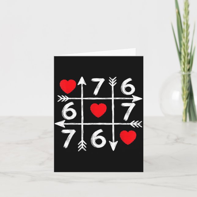Carte Valentine’s Day 67 Six Seven Meme Love Heart Coupl (Devant)