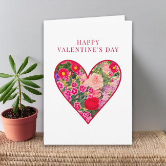 Carte Valentine’s Day for Her - Floral Heart Love