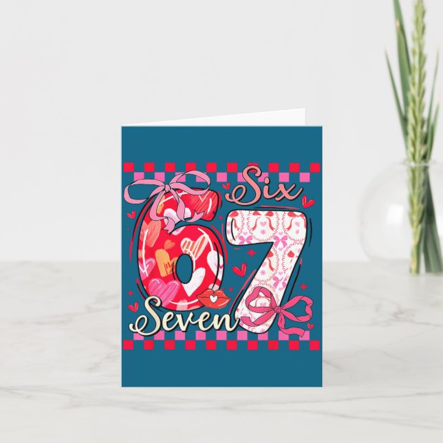 Carte Valentine’s Day Funny 67 Meme Six Seven 6 7 Valent (Devant)