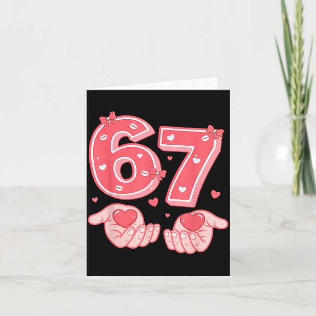 Carte Valentine’s Day Funny 67 Meme Six Seven 6 7 Valent (Devant)