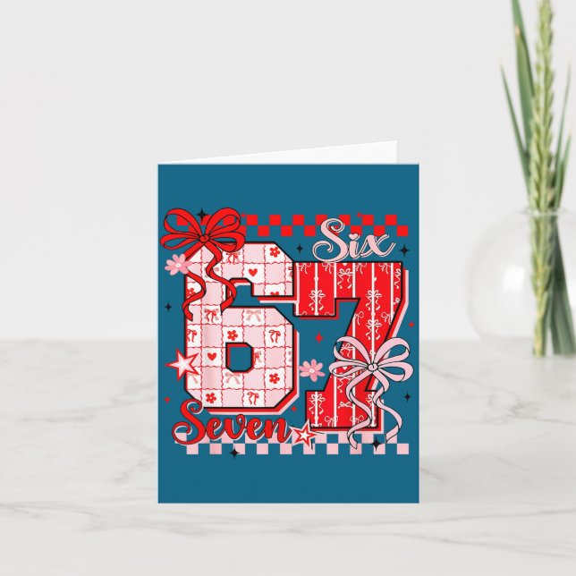 Carte Valentine’s Day Funny 67 Meme Six Seven 6 7 Valent (Devant)