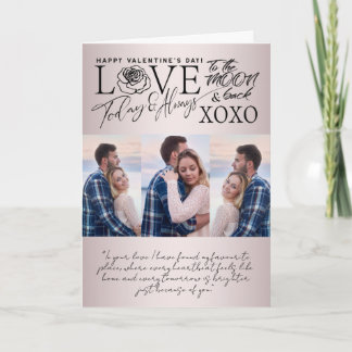 Carte Valentine’s Day Soft Blush  Photo Collage 