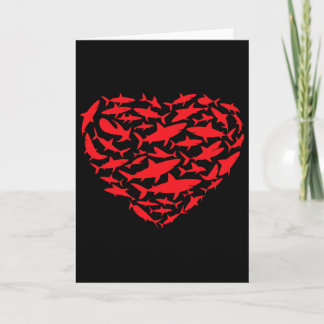Carte Valentine Sharks Heart Sea Animal Lover Ocean Wild