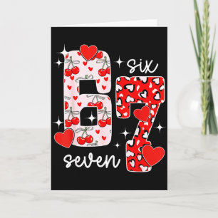 Carte Valentine Six Seven Drôle 67 Mème Gen Alpha Argot 