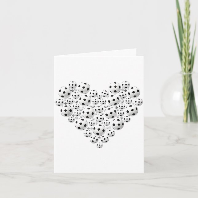 Carte Valentine Soccer Heart Drip Srt Love Valentines Da (Devant)