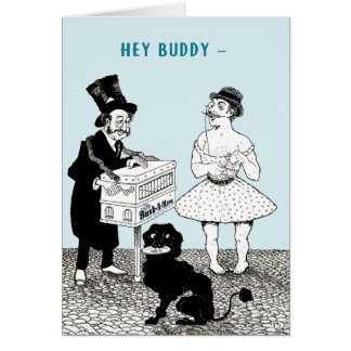 Carte Valentine vintage Busker Buddies