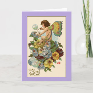 Carte Valentine Vintage Lavande