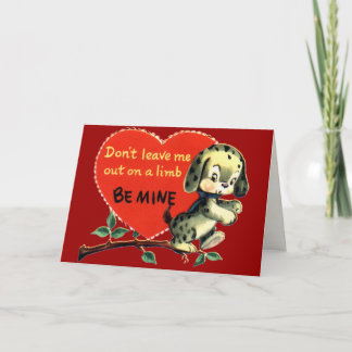 Carte Valentine vintage pour enfants