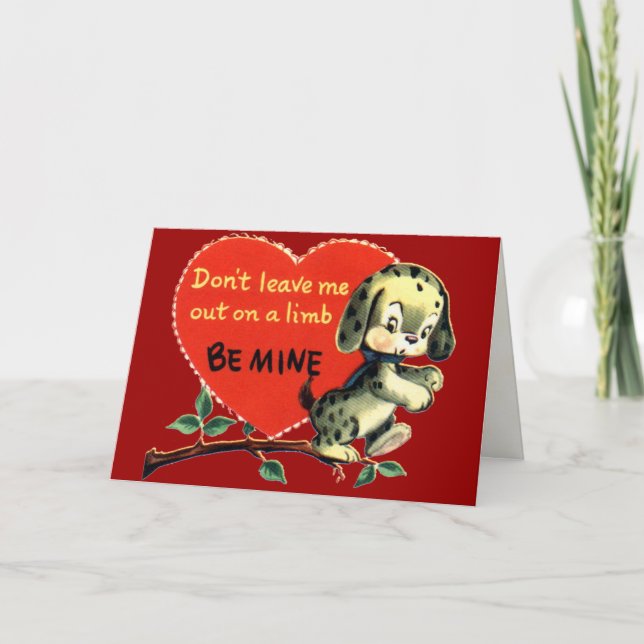 Carte Valentine vintage pour enfants (Devant)