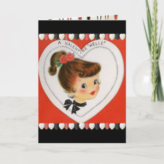 Carte Valentine vintage pour enfants